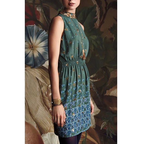 Anthropologie Dresses & Skirts - Anthropologie Sz 6 Printed Sequin Dress EUC